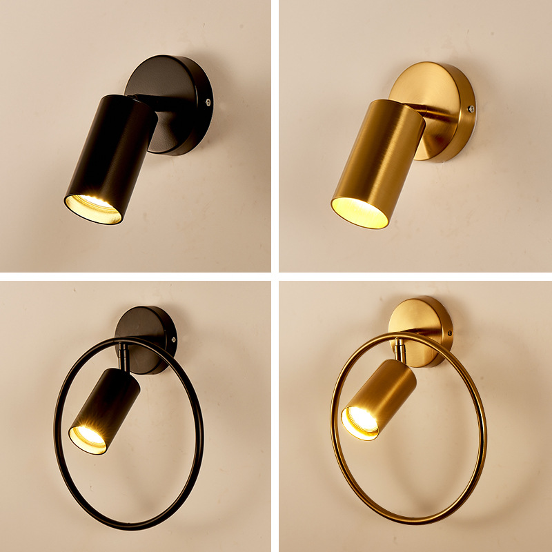 Modern Minimalist Bedside Wall Lamp for Bedroom, Nordic Creative Hotel Room Personalized Round LED Wall Lamp