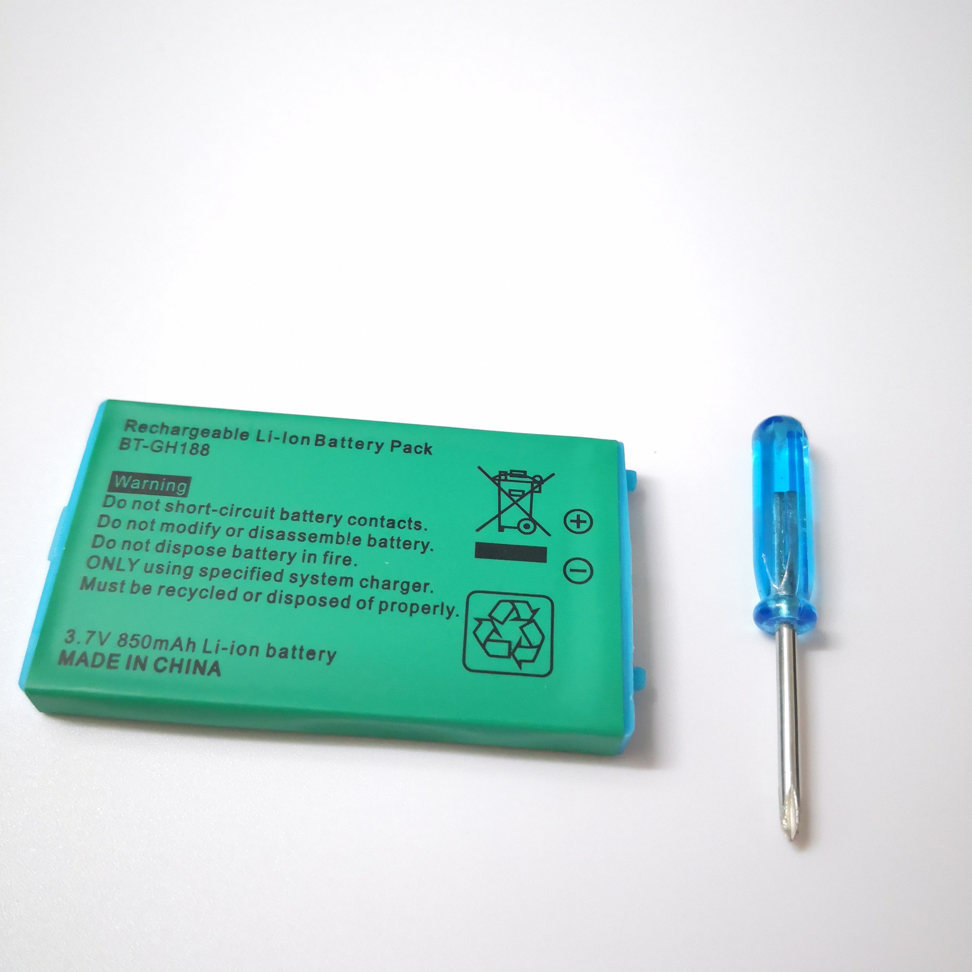GBA game console built-in battery 850mAh SP game console battery with screwdriver gameboy blister pack
