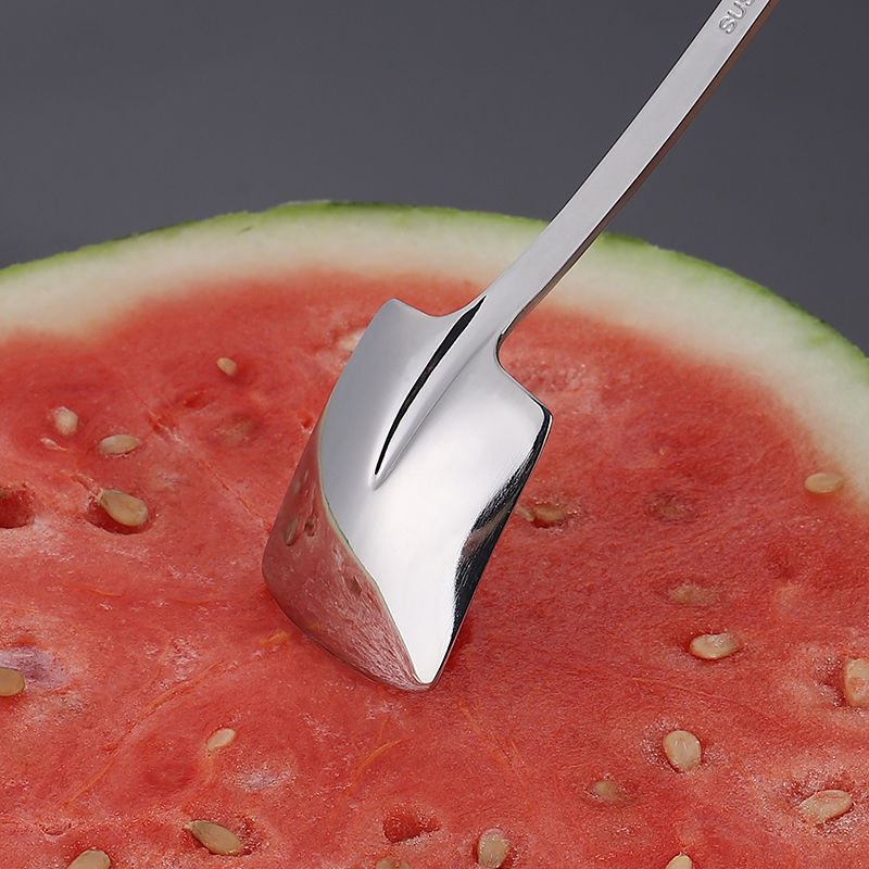 410 stainless steel shovel spoon shovel engineer flat tip shovel spoon dessert spoon ice cream ice cream spoon watermelon shovel spoon