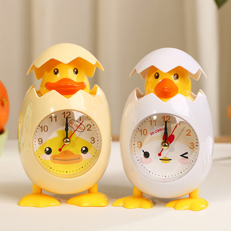 Creative Cartoon Egg Shell Chicken Alarm Clock Student Gift Children's Bedroom Bedside Ornaments Children's Birthday Gift