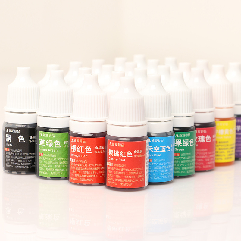 Water and oil dual-purpose colorant edible coloring cream cake decorating handmade soap 5ml24 color ring to ensure safety