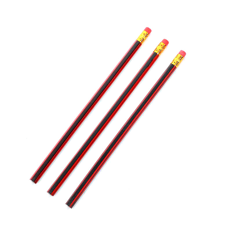 Red and Black Draw Red Rod Children's HB Pencil Good Wood Classic Cover Film Red Painting Sketch Pencil School Supplies