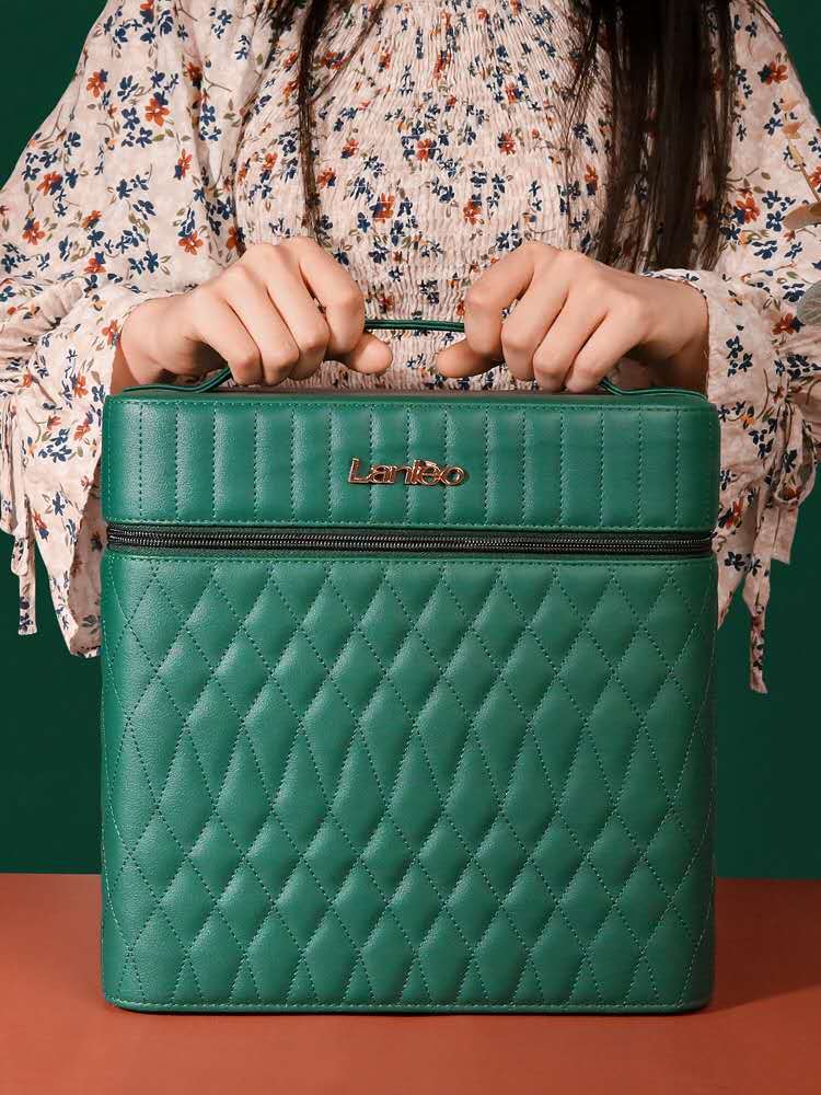 2023 explosion large capacity cosmetic case portable suitcase simple desktop finishing multi-functional layer storage box wholesale