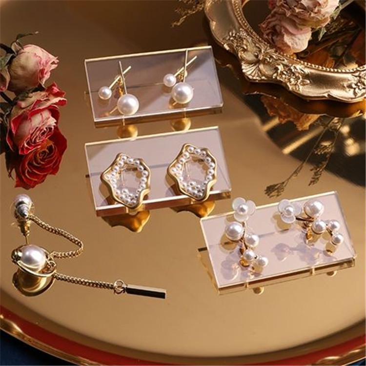 Transparent acrylic pin stud earrings storage display board jewelry ear Jewelry earrings stand for live broadcast room special try-on stick