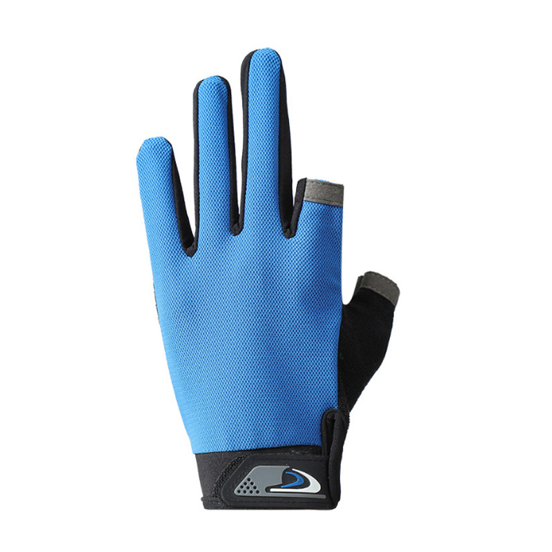 Outdoor fishing gloves fly crack Road leakage two fingers high elasticity driving sports touch screen Express take-out writing riding gloves_voghion.com