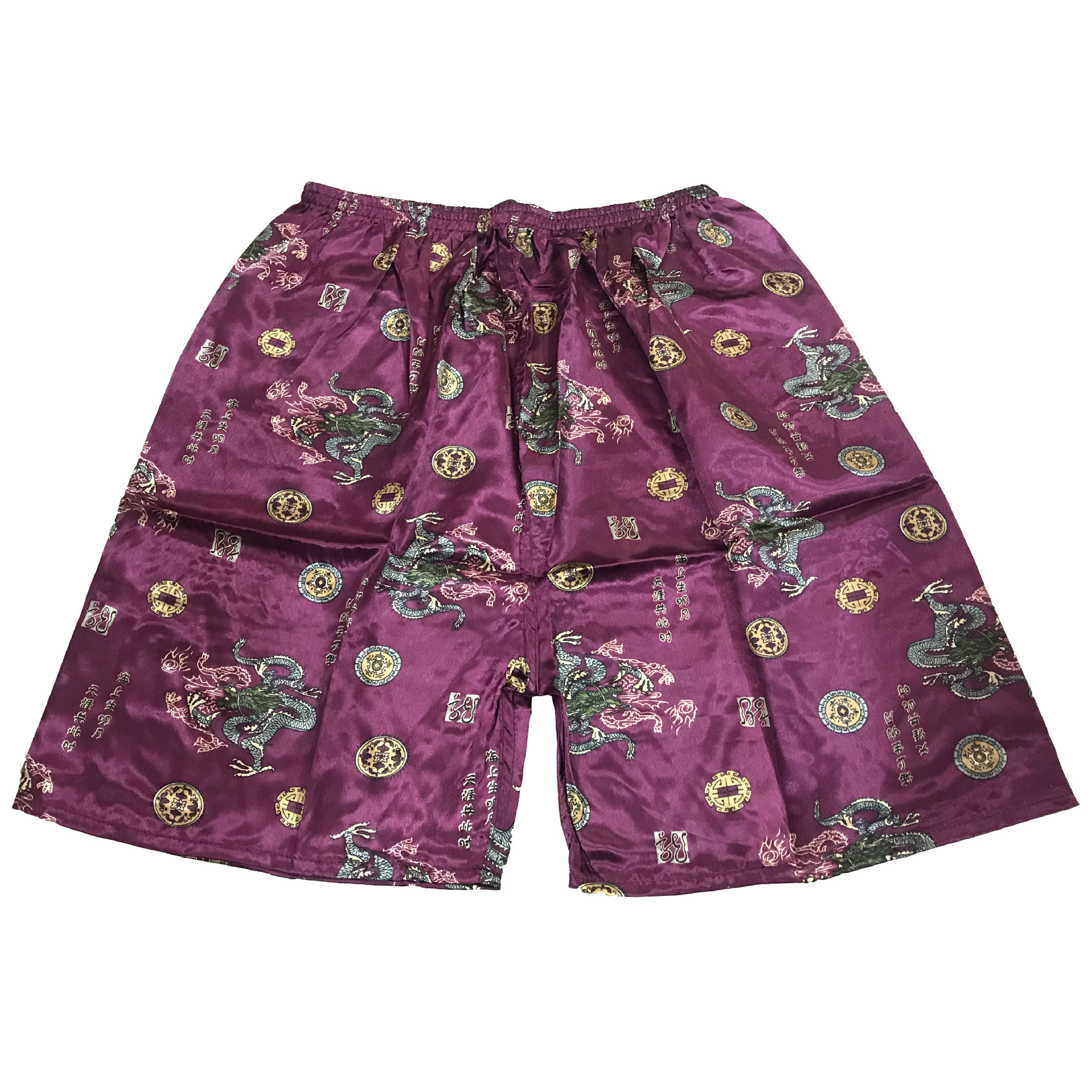 Factory direct men's and women's silk-like printed beach pants men's shorts