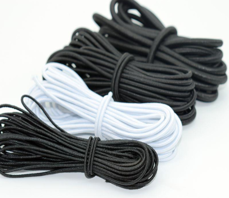 Factory Shimao 1.0mm-17mm black latex elastic rope trampoline rubber rope round elastic leather rope beaded rope