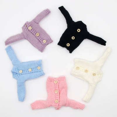 30cm doll clothes 29cm babi6 points doll clothes for Cardigan button sweater autumn and winter clothing set