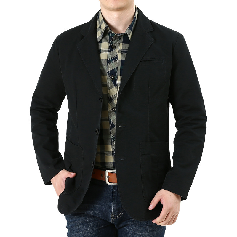 New Spring Washed Casual Suit Jacket Men's Loose Large Size Men's Casual Suit Hot Selling