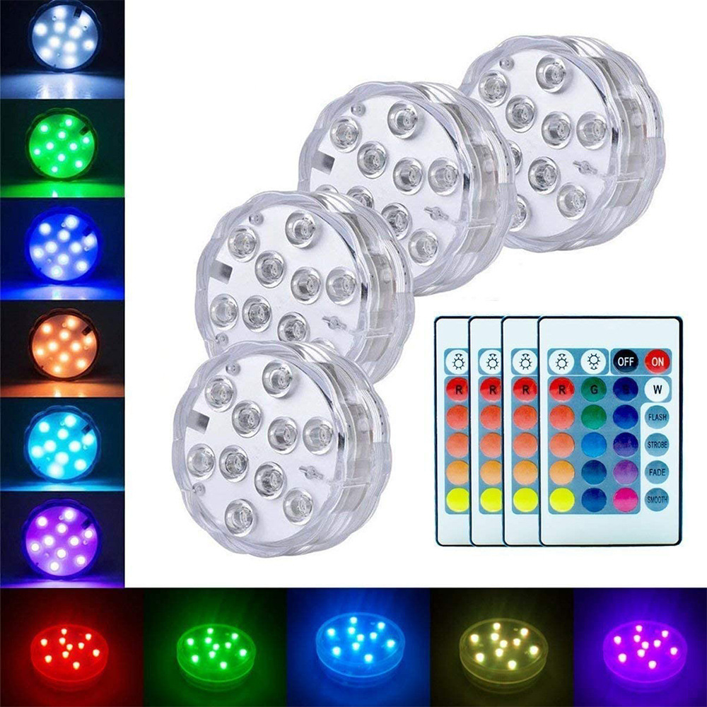 LED remote control diving lamp colorful 16 color transformation waterproof with suction cup with magnet fish tank lamp aquarium lamp swimming pool lamp