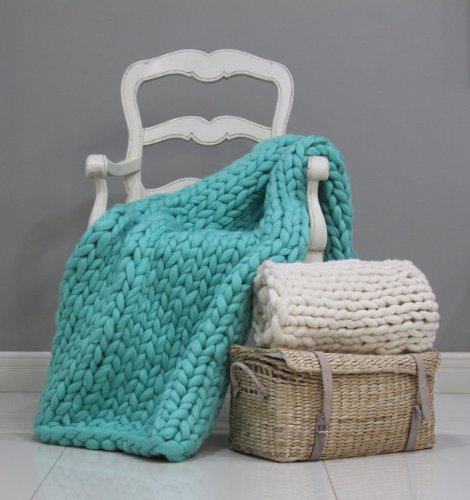 Factory direct ins shooting props sofa Iceland wool blanket Nordic thick line blanket hand-woven blanket