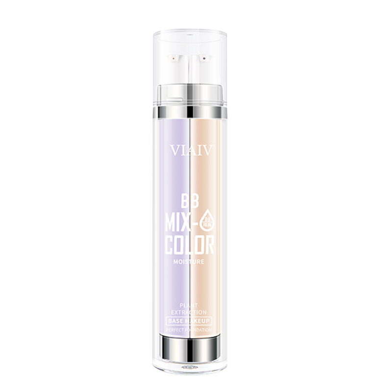 VIAIV two-color brightening beauty isolation BB cream double tube concealer moisturizing moisturizing protection two-in-one natural brightening