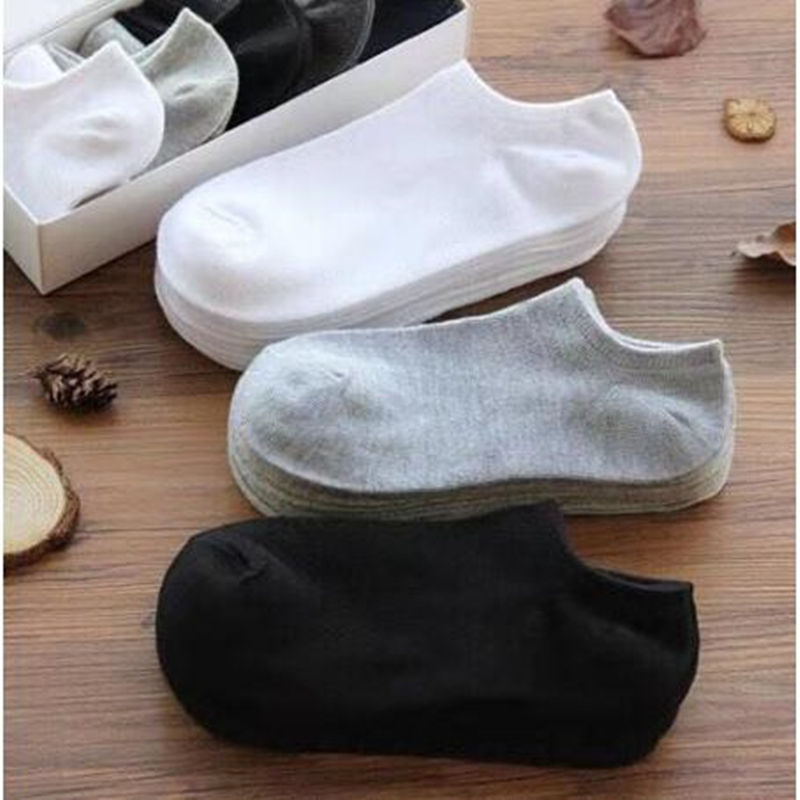 Men's socks solid color boat socks breathable Sports women's socks Joker casual sweat absorbent summer thin low short tube socks wholesale
