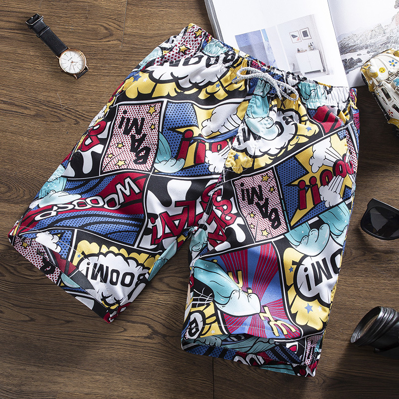 Summer New Cross-border Quick-dry Beach Pants Men's Loose Casual Large Size Five-point Pants Couple Shorts Large Pants Men