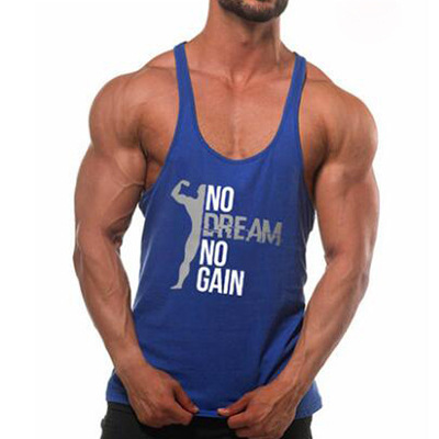 AliExpress wish Men's Fitness bodybuilding exercise vest loose I-shaped vest one-piece delivery