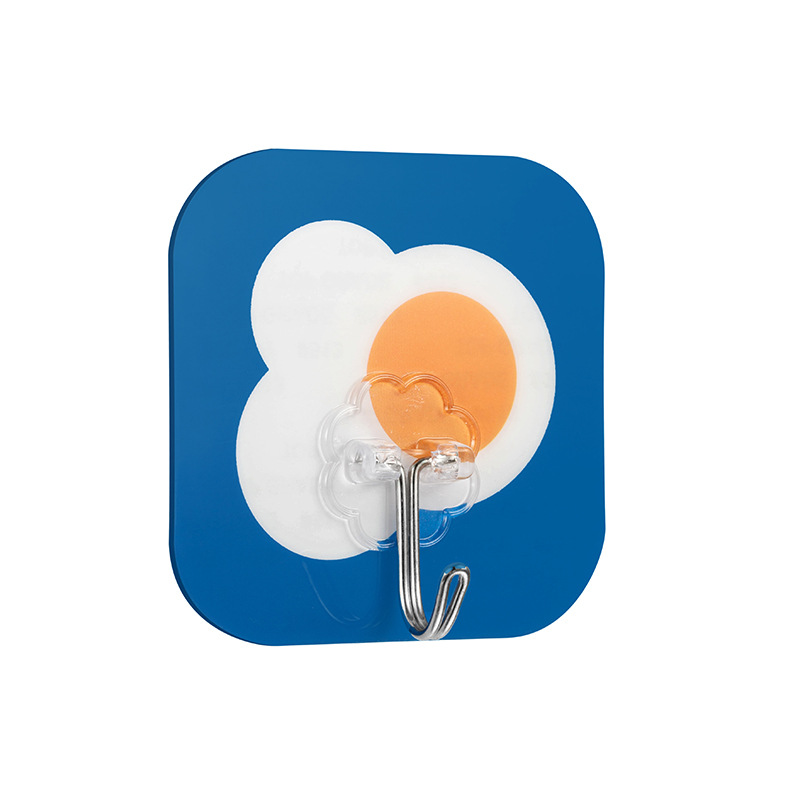 Cartoon hook strong adhesive wall hanging load-bearing sucker kitchen hook seamless paste door rear punch-free sticky hook