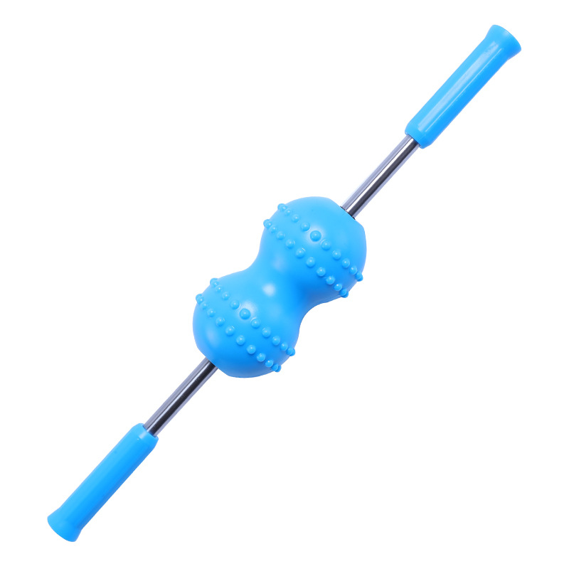 Shujing Huoluo Hammer Push Back Silicone Massage Ball Back Double Ball Roller Push Back Massager Meridian Massage Stick