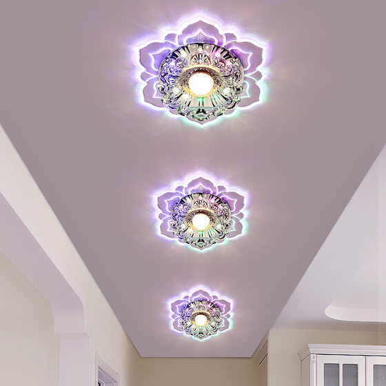 Creative led Corridor light aisle light modern minimalist Crystal hallway light ceiling spotlight household household balcony lamp