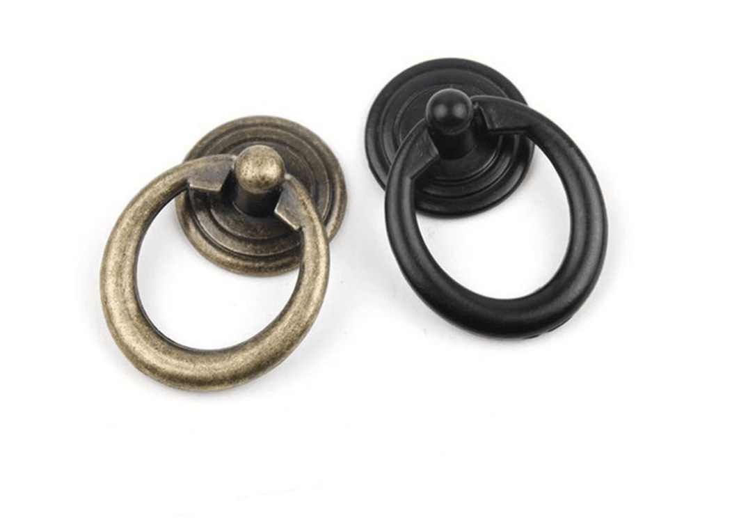 Antique Pull Ring Single Hole Bronze Handle Round Handle Drawer Handle