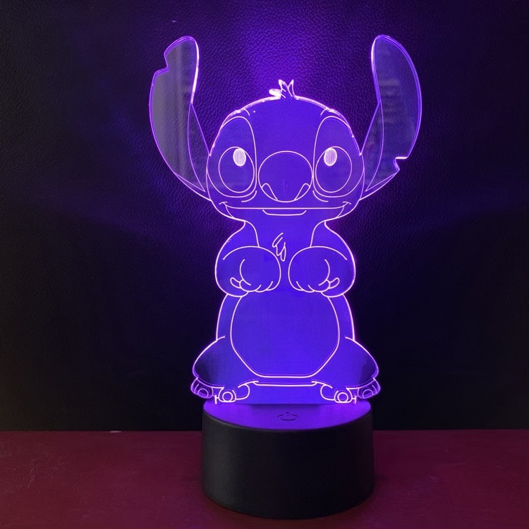 クロスボーダー史迪仔3d小夜灯創意led七色タッチリモコンアニメの露店プレゼント装飾電気スタンド|undefined