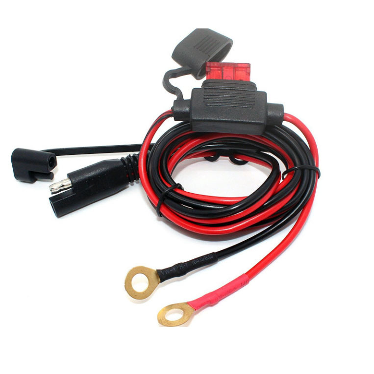 SAE single USB motorcycle charger mounting bracket SAE scooter mobile phone charger with cable