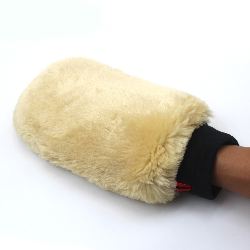 Car wash gloves cloth bear paw double-sided plush car special chenille hand wipe set car cleaning tools