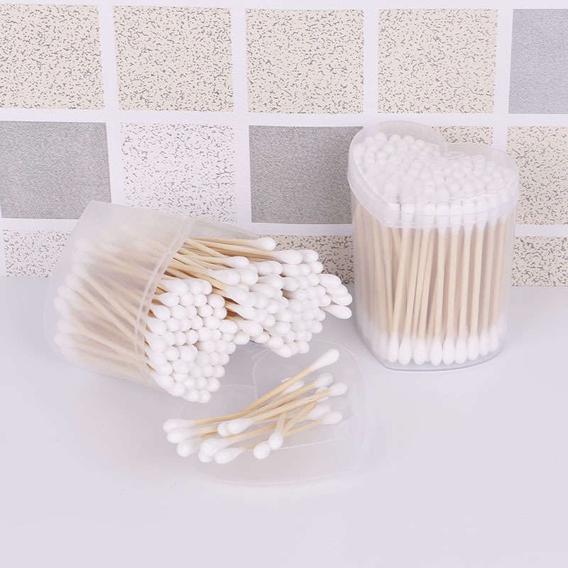 Factory direct 150 boxed paper card double-headed cotton swabs disposable makeup cotton swabs clean cotton swabs a generation of hair