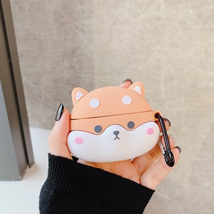Factory Suitable airpods2 Generation Apple Silicone Earphone Case pro Wireless Bluetooth 3 Generation Corgi Chai Dog iphone