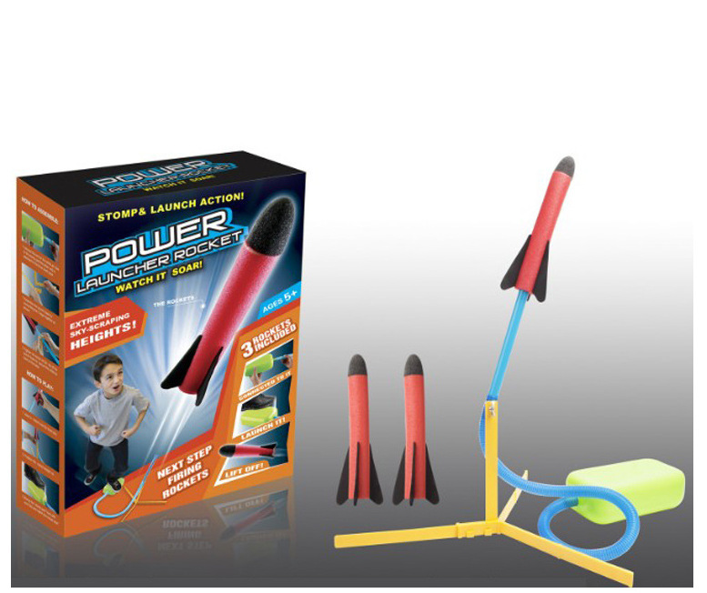 Children's foot plastic rocket gun pressure air pressure outdoor sports toy multi-player game toy factory direct supply