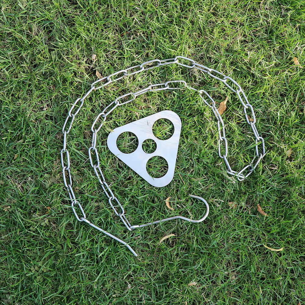 Outdoor Camping Bonfire Tripod Hanging Pot Picnic Fire Stand Stainless Steel Tripod Hook Camping Supplies
