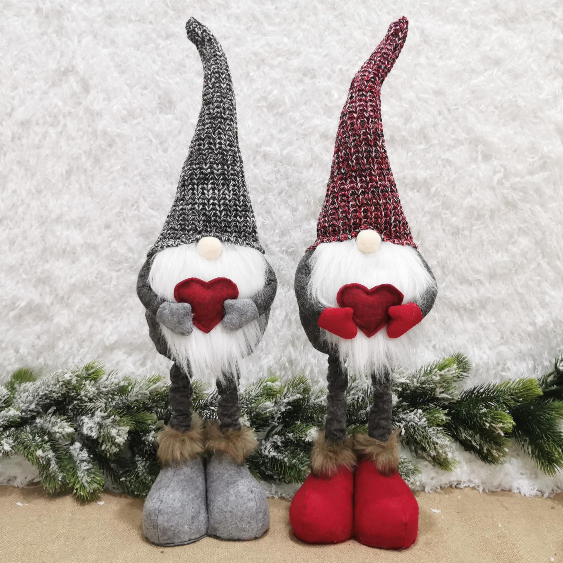 2023 Valentine's Day Decorations Telescopic Knitted Faceless Doll Standing Doll Nordic Valentine's Day Decorative Gift