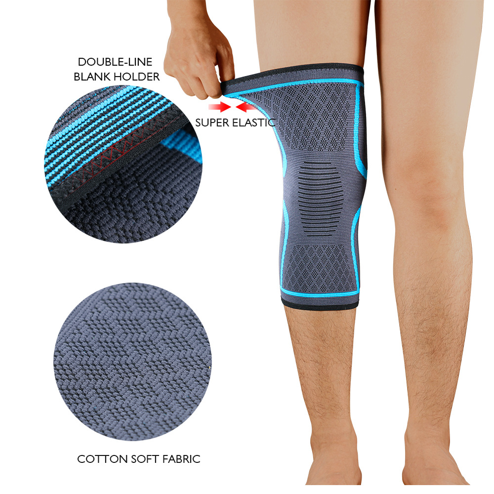 Silicone Sports Knee Pad A1314 Running Riding Knee Pad Climbing Three-dimensional Knitted Knee Sleeve