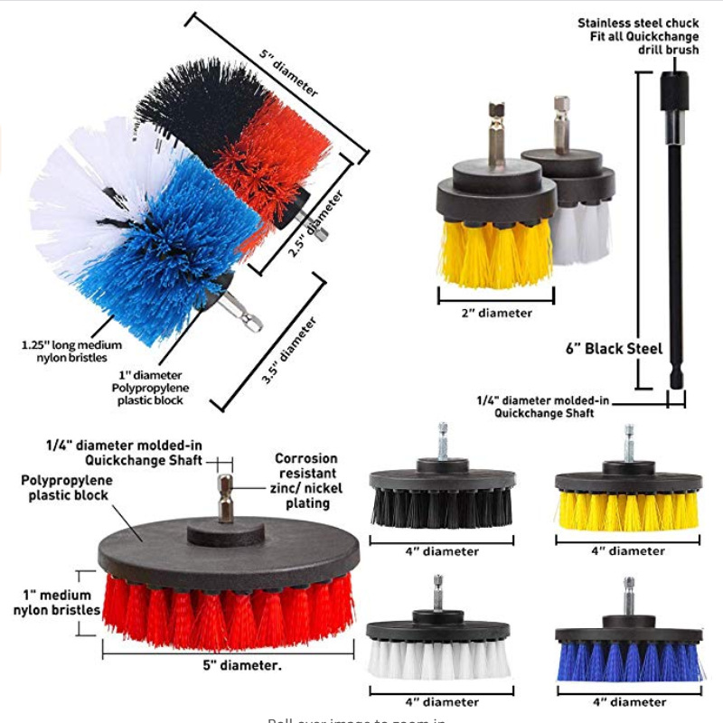 Cross-border Hot Sale Electric Drill Brush 31-piece Electric Cleaning Set Kitchen and Bathroom Wall Cleaning Brush Head Set