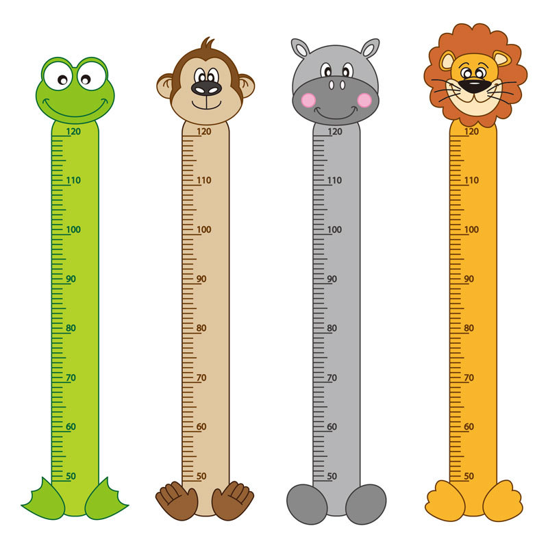 Felt material sublimation printing animal cartoon height stickers kindergarten background wall decorative stickers