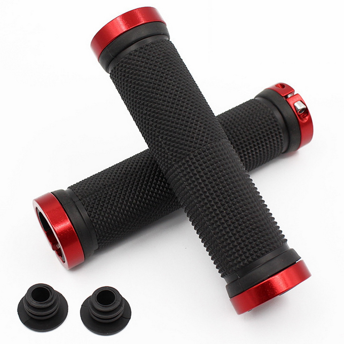 Bicycle Handle Set Mountain Bike Handle Aluminum Alloy Bilateral Locking Handle Set Dead Flying Bicycle Anti-slip Handle Rubber