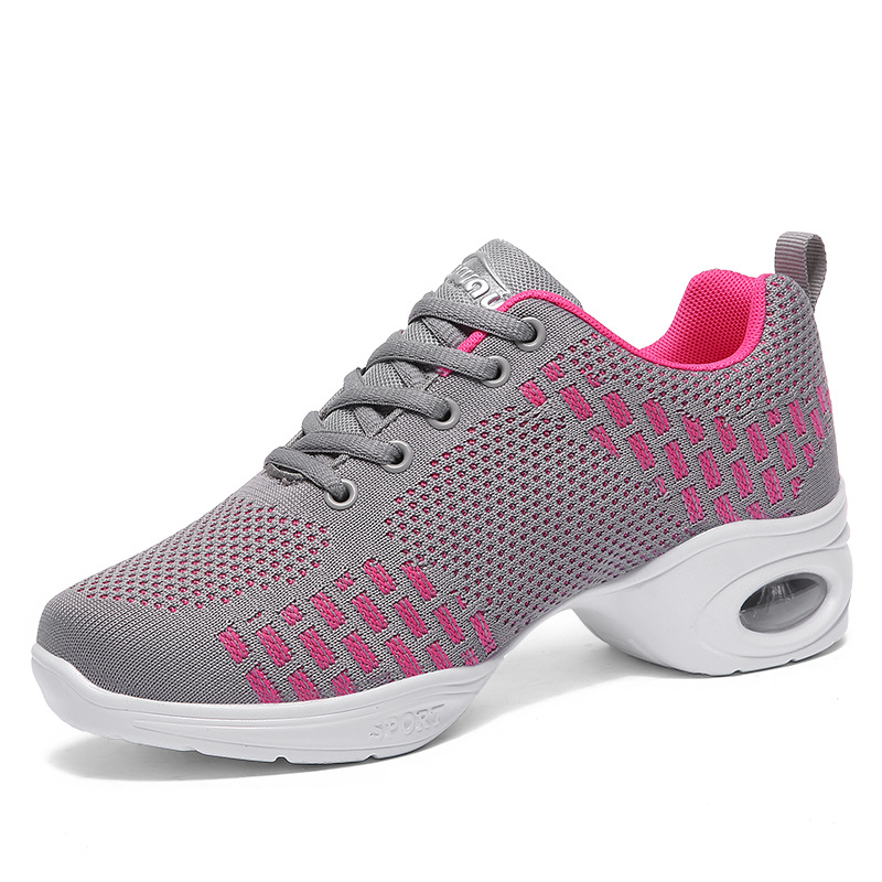 Square Dance Shoes Flying Woven Sailor Spring Ghost Step Dance Shoes Female Adult Square Dance Women's Shoes Soft Sole New Style