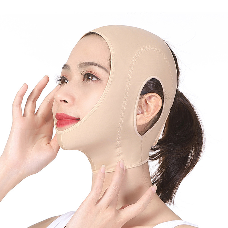Face lifting bandage v face mask facial massager double chin tool instrument masseter muscle v face artifact card