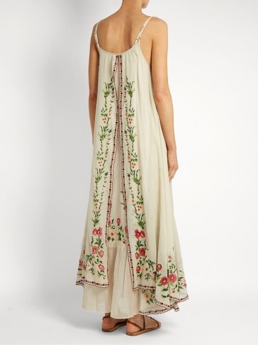 2020 Spring and Summer New European and American Foreign Trade Women's Independent Station Sling Strapless Printed Large Swing Loose Dress Long Dress
