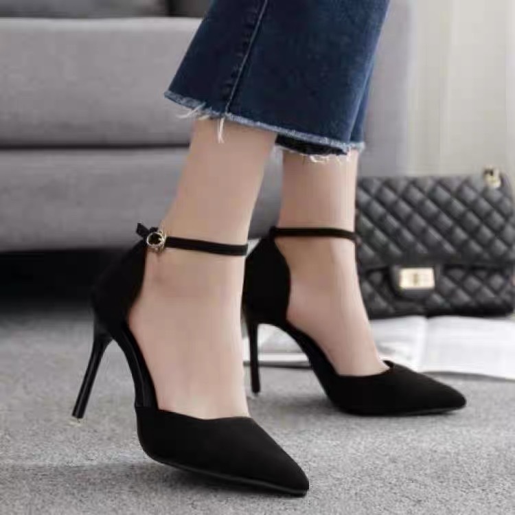 Invisible Transparent High-heeled Shoes Lazy Shoes Leather Shoes Non-heel Shoes Belts Shoe Buckle Anti-heel Artifact for Women
