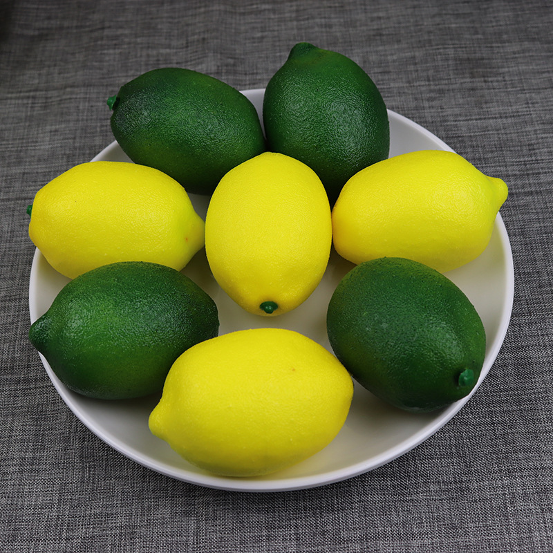 Simulation lemon model foam fake fruit yellow lemon cabinet decoration photography early education props stock