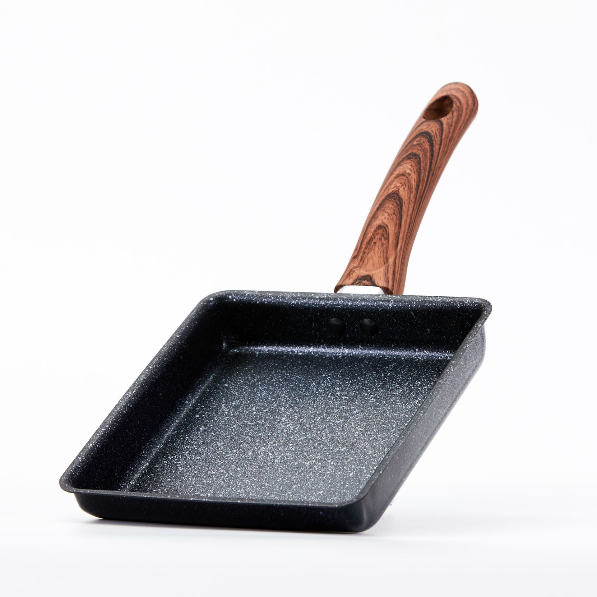 Cross-border Cookware Yuzi Boiled Square Mini Non-stick Maifan Stone Fried Egg Pan Household Flat Bottom Breakfast Pan Steak Frying Pan