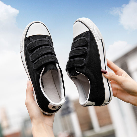 Spring 2020 New Velcro Platform Canvas Shoes Women's Korean-style All-match Women's Shoes Casual Sports Sneakers for Students Women