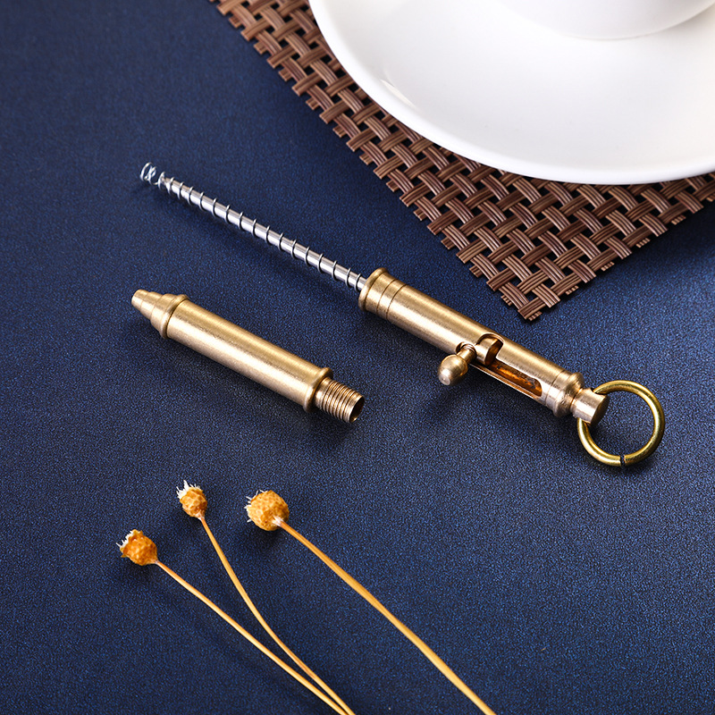 Store manager recommends new machine gun shaped brass metal ballpoint pen advertising pen gift pen creative Brass pen