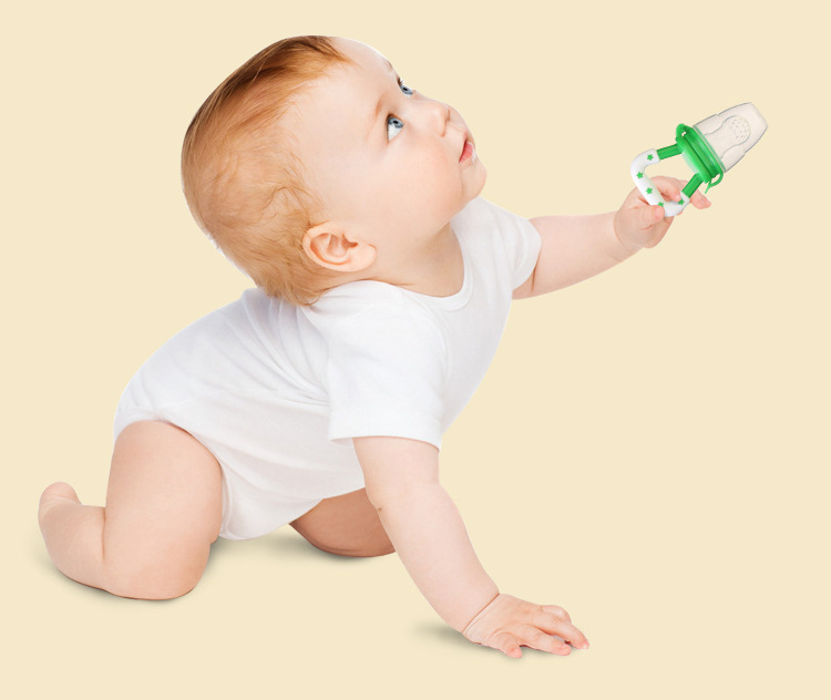 Cross-border in stock fruit and vegetable music fruit food supplement silicone bite music star bite fruit and vegetable bag bite music