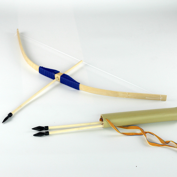 Bow and Arrow wholesale 60cm hemp bow soft rubber head suction cup non-lethal bamboo outdoor shooting bow and arrow toy