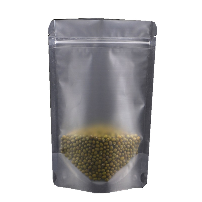 pe frosted transparent self-supporting self-sealing vacuum bag snack sealed plastic bag self-sealing bag food packaging bag customization