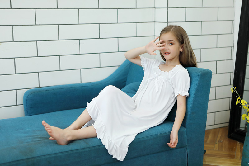 Children's Clothing Girls' Middle and Big Children's Spring and Autumn Long Sleeve Cotton Korean Style Parent-Child Princess Pajamas Pajamas Home