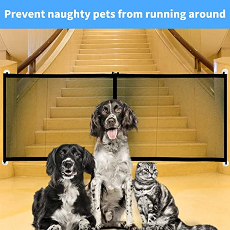 Amazon New Pet Safety Door Dog Fence Barrier Portable Foldable Pet Protection Fence