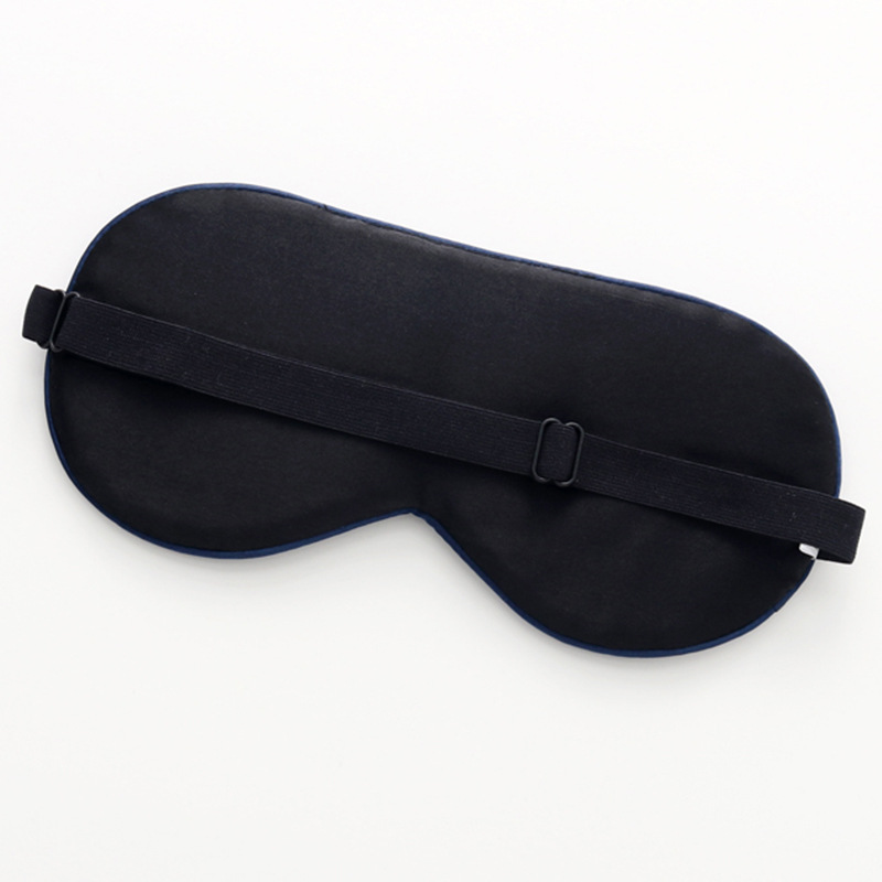 Silk Eye Mask Shading Sleep Double Side Solid Color Mulberry Silk Embroidery Printing Silk Eye Mask Wholesale