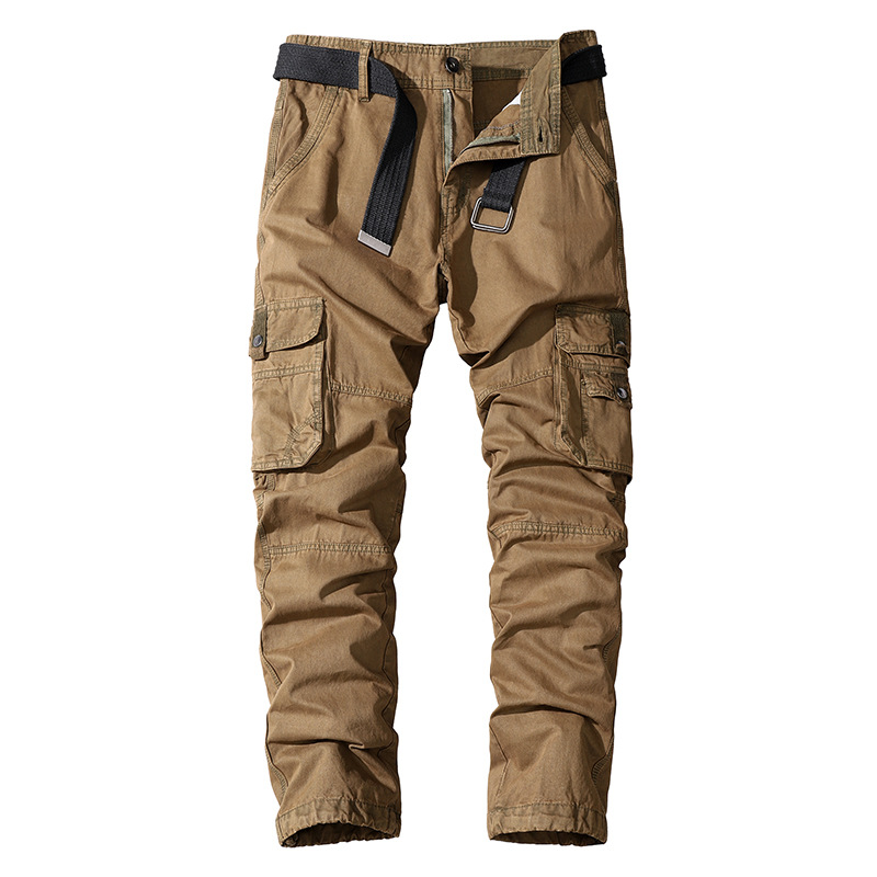 Amazon Four Seasons casual pants men's cotton multi-pocket trousers foreign trade washed sports overalls cross-border men's pants
